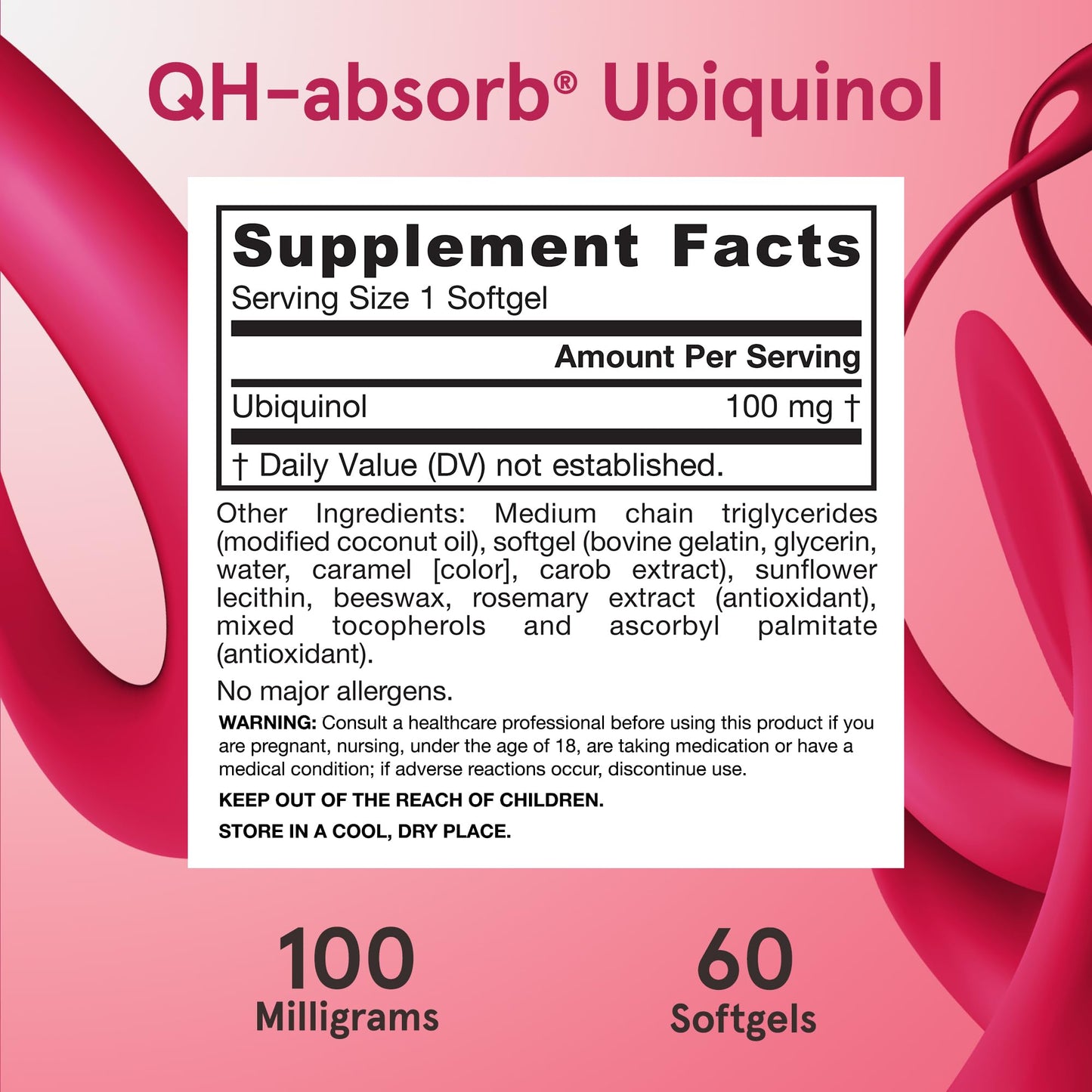 Jarrow Formulas® QH-Absorb®, 100 mg, Ubiquinol Dietary Supplement for Healthy Cardiovascular Function, 120 Softgels, 120 Day Supply - Nirvana Guru