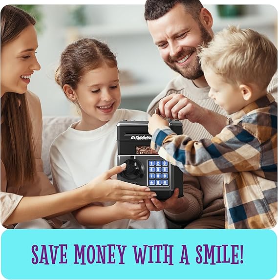 Piggy Bank for Kids - Electronic Money Saving Box w/Code- ATM Safe - Toy Coin Bank - Boys Toys for Age 3, 4, 5, 6, 7, 8, 9 - Birthday Gifts for 8, 9, 10, 11, 12 Year Old Boy and Girl nirvanaguru