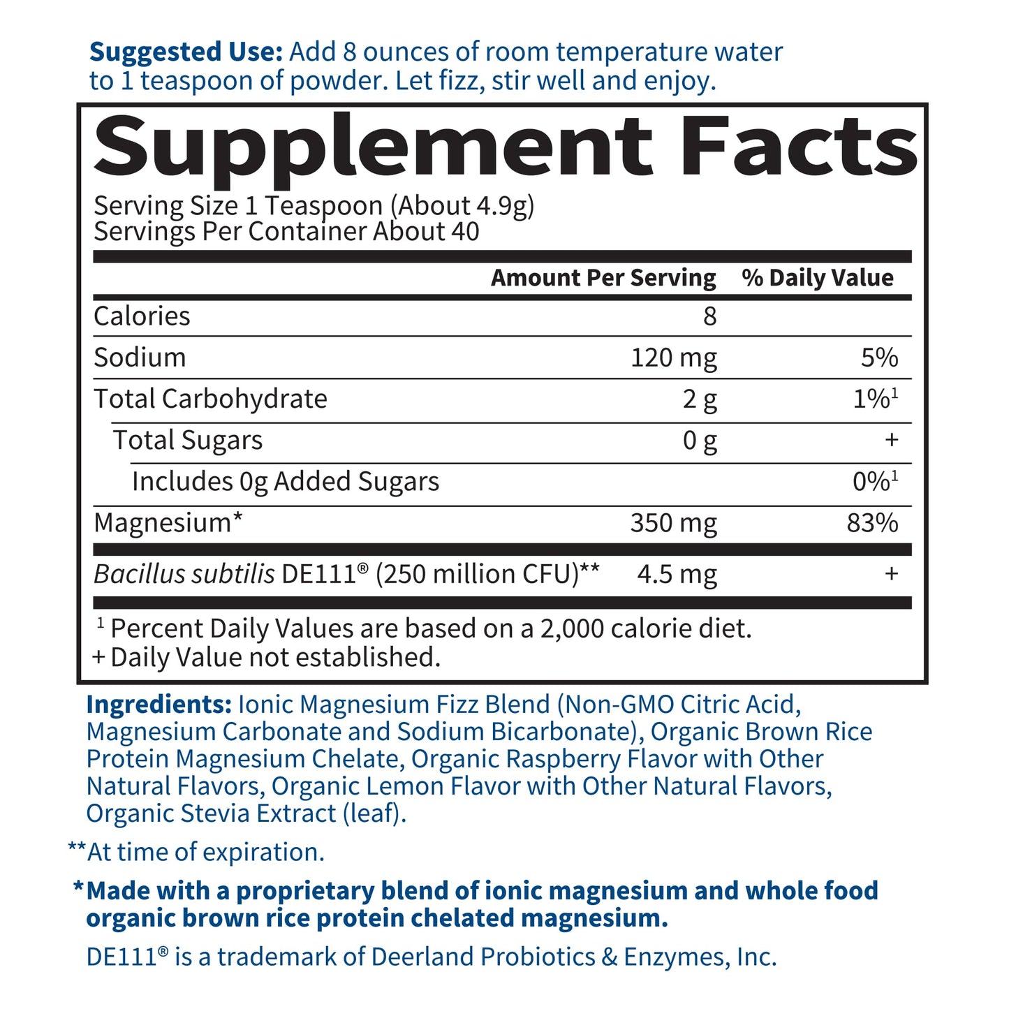 Garden of Life Whole Food Magnesium Powder, 421.5g - Raspberry Lemon, Vegan, Gluten & Sugar Free - Nirvana Guru