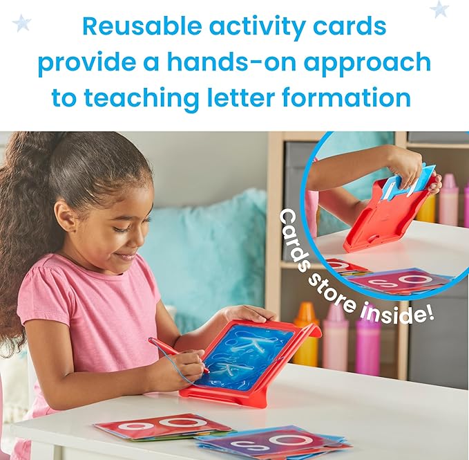 hand2mind Letter Tracing Sensory Pad, Reusable Handwriting Practice for Kids 3-5, Learn to Write, Letter Tracing Board, Toddler Writing Practice, Montessori Alphabet Toys, Preschool Learning Toys nirvanaguru