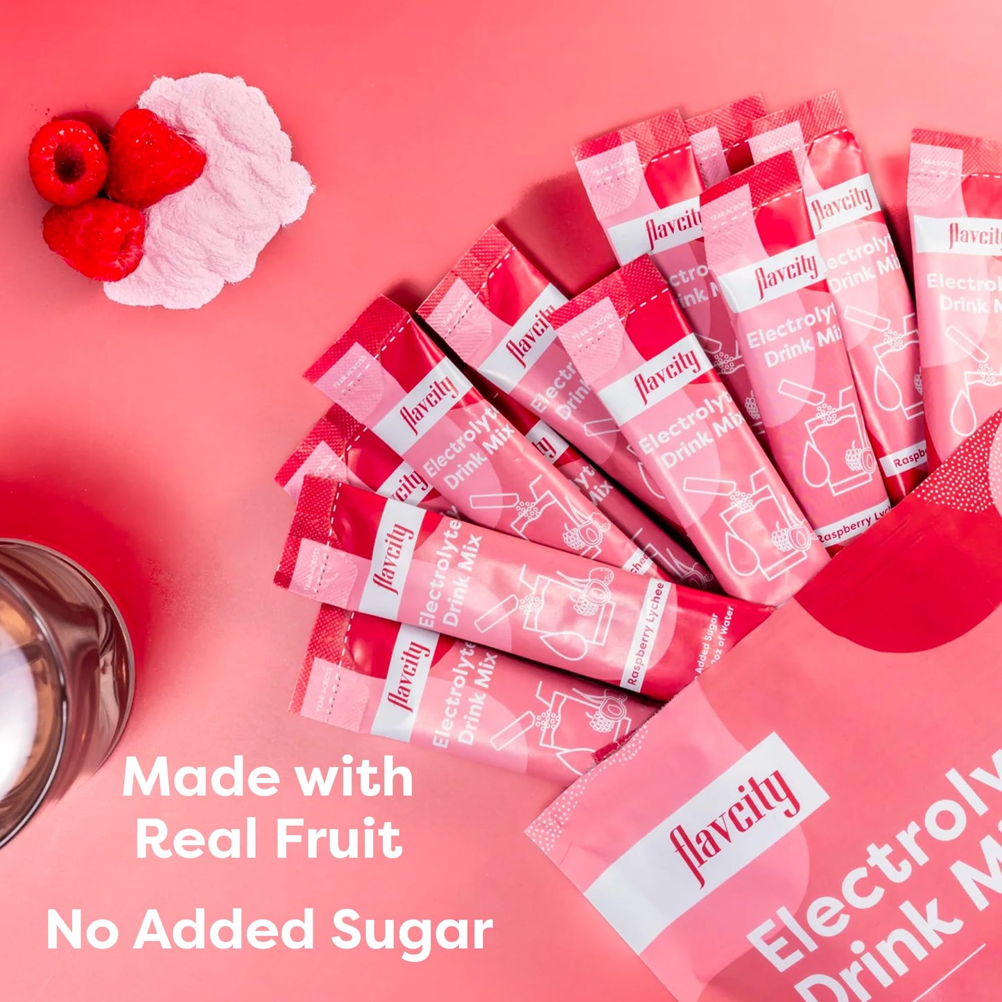 FlavCity Electrolytes Powder Packets - 28 Hydration Packets, Variety Pack - No Added Sugar - Hydration Powder with Real Fruit & Unrefined Sea Salt - Keto & Gluten-Free (28 Stick Packs) Nirvana Guru