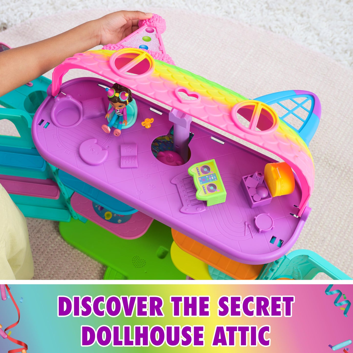 Gabby's Dollhouse, 14 Pc Celebration Dollhouse, 25-Inches Tall, with Toy Figures, Doll House Furniture & 10 Sounds, Kids Toys for Girls & Boys Ages 3+ Nirvana Guru