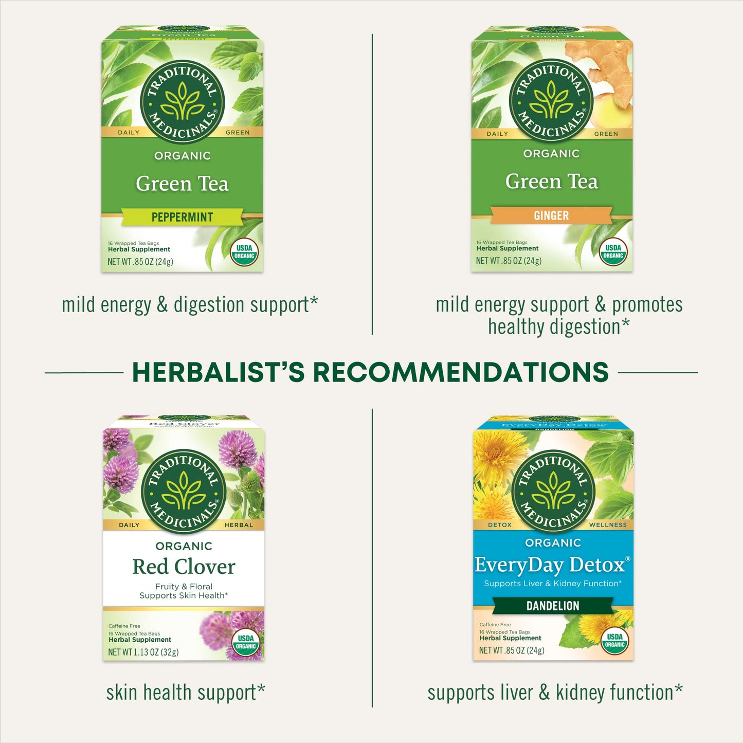 Traditional Medicinals Tea, Organic Green Tea Matcha, Genmaicha, Supports Health, 96 Tea Bags (6 Pack) - Nirvana Guru