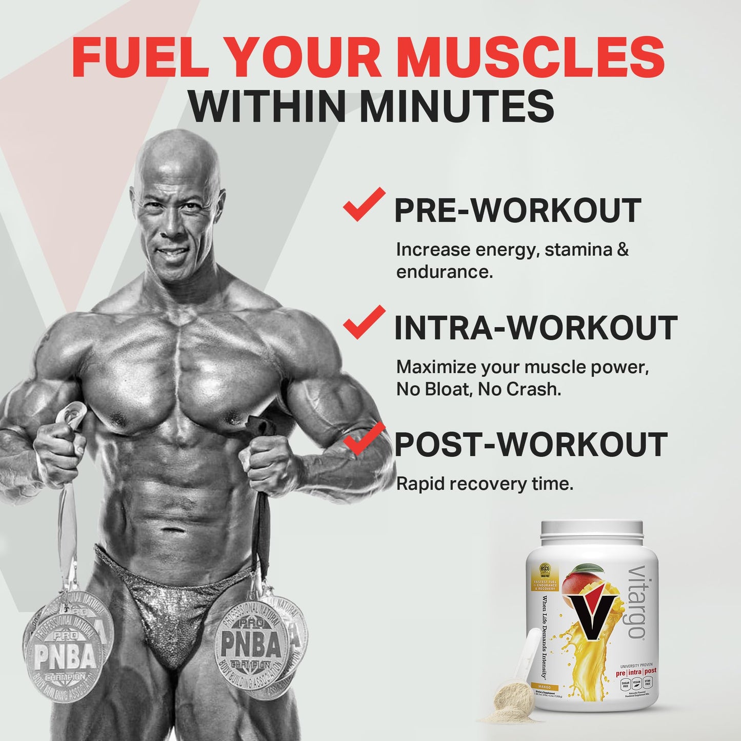 Vitargo Carbohydrate Powder, 2X Faster Absorbing, 4.4 LB Plain, Pre, Intra & Post, Sugar-Free Complex Carb Powder for Recovery, Endurance & Muscle Gain, Made in USA Nirvana Guru