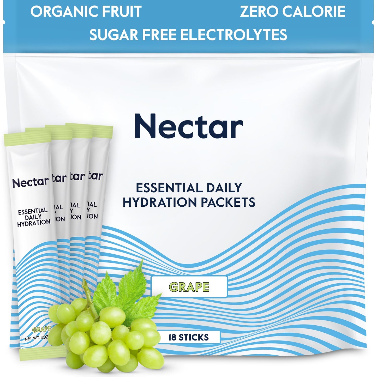 Nectar Hydration Packets - Electrolytes Powder Packets - Sugar Free & 0 Calorie - Organic Fruit Liquid Daily IV Hydrate Packets for Dehydration Relief & Rehydration (Tropical 30 Pack) - Nirvana Guru