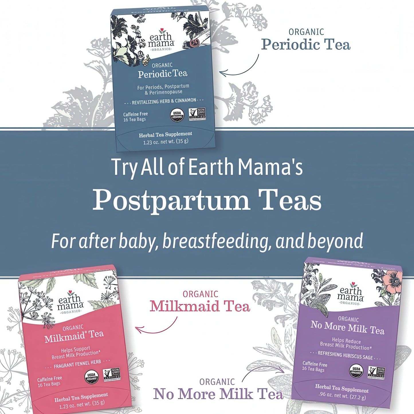Earth Mama Organic Third Trimester Tea Bags | 100% USDA Organic Herbal Tea for Late Pregnancy Comfort + Childbirth Preparation, 16 Teabags Per Box (2-Pack) Nirvana Guru