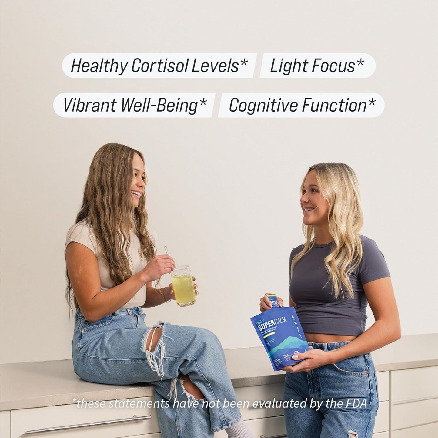 Supercalm Powdered Drink Mix, Raspberry Lemonade, L Theanine, Ksm-66 Ashwagandha, Magnesium Glycinate, Vitamin D 3, Supplements for Relaxation & Focus, No Sugar, Non GMO, On The Go, 20 Ct
