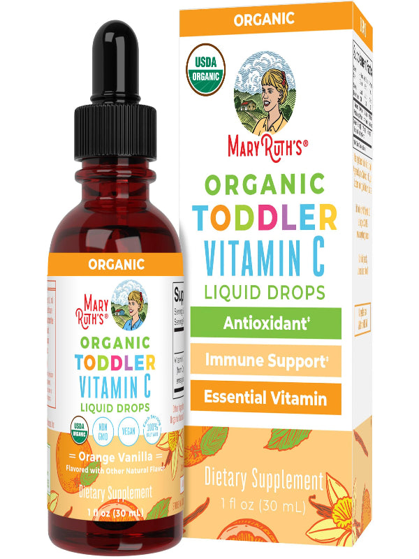 MaryRuth Organics Toddler Vitamin C Drops | USDA Organic Vitamin C Liquid Drops for Toddler | Ages 1-3 Years | Vitamin for Immune Support & Overall Health | Vegan | Non-GMO | Gluten Free | 30 Servings - Nirvana Guru