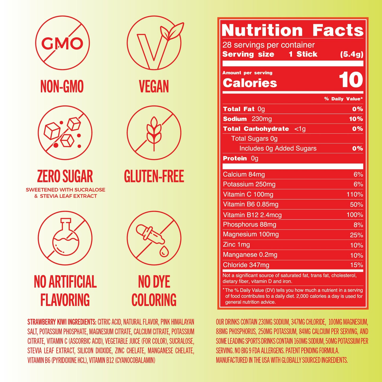 TREVI™ Sugar Free Electrolytes - Drink Mix Hydration Powder Packets - 28 Count - Variety Pack 1