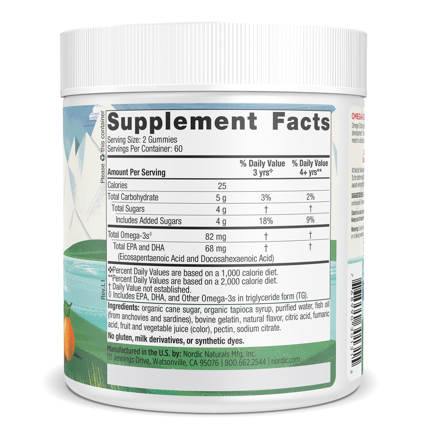 Nordic Naturals Nordic Omega-3 Gummies, Tangerine - 120 Gummies - 82 mg Total Omega-3s with EPA & DHA - Non-GMO - 60 Servings - Nirvana Guru