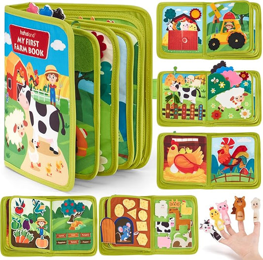hahaland Busy Book for Toddlers 1-3 - Montessori Toys Busy Board for 1 Year Old Boy Gifts Girl Toys Educational Learning Quiet Activity Books Travel Toy One Year Old Birthday Christmas Toddler Gifts Nirvana Guru