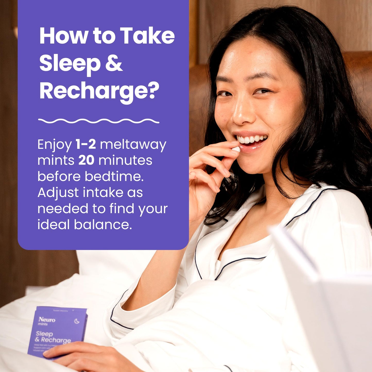NeuroGum Sleep & Recharge Meltaway Mints | 1mg Melatonin + Chamomile + Elderberry + Lemon Balm + Passion Flower | Natural Sugar Free Rest & Relaxation Supplement (Mixed Berry, 144 Pieces) Nirvana Guru