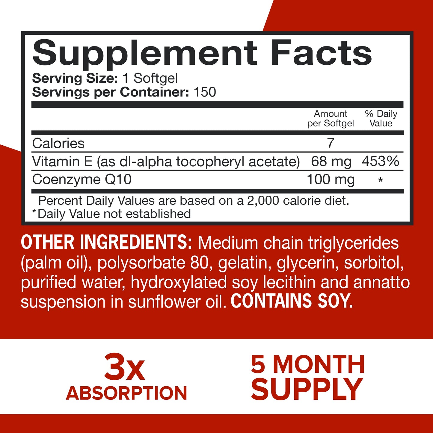 Qunol Ultra CoQ10 100mg Softgels- 3x Better Absorption, Antioxidant for Heart Health & Energy Production, Coenzyme Q10 Vitamins and Supplements, 3 Month Supply, 90 Count