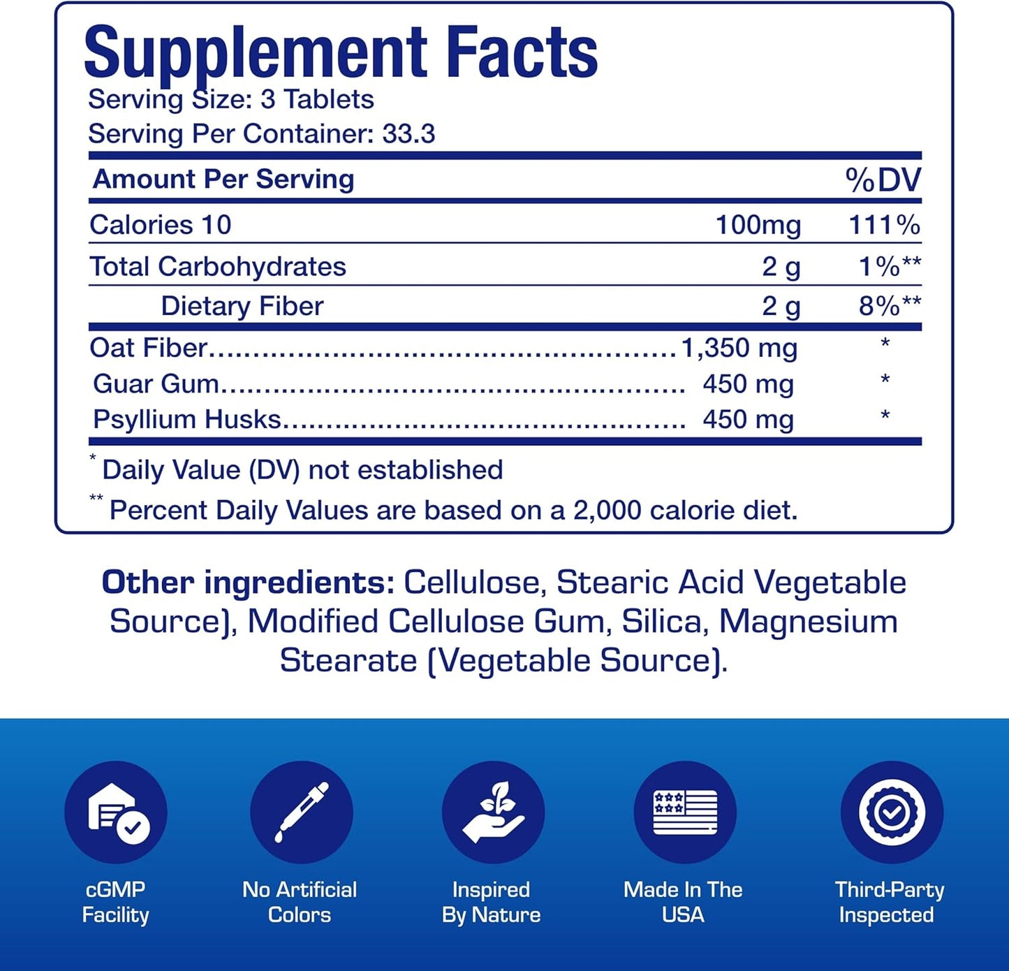 Soluble and Insoluble Fiber Supplement Pills - Clinical Formula Psyllium Husk Fiber Pills for Women & Men with Oat Fiber for Regularity Constipation & Colon Cleanse Support - Vegan & Gluten Free Nirvana Guru