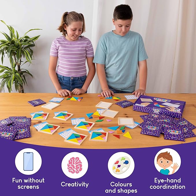 Tangram Puzzle Wooden Pack 30 Kids Party Favors - BONNYCO | Goodie Bags Stuffers for Kids 3-5 4-8, Return Gifts for Birthday Party Goody Bag Stuffers | Pinata Filler Toys Bulk Classroom Prizes Rewards nirvanaguru