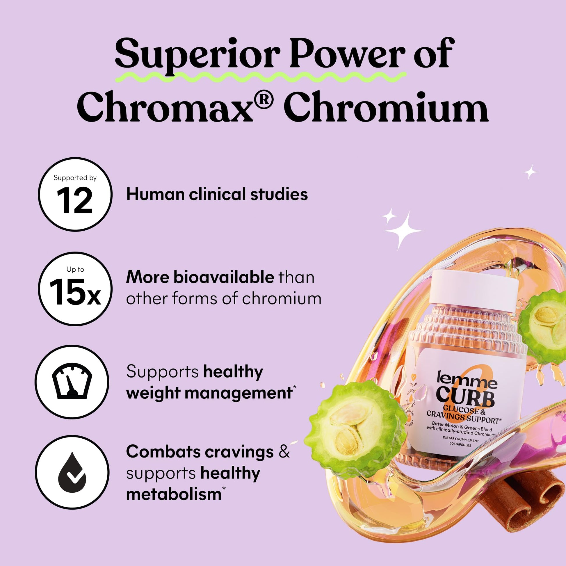 Lemme Curb Cravings, Improve Carb Metabolism, Support Weight Management w/Clinically Studied Chromium Picolinate, Bitter Melon, Ceylon Cinnamon & Greens Blend I Drug-Free (30-Day Supply) Nirvana Guru