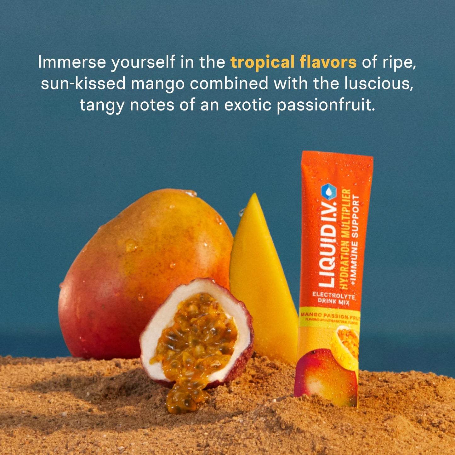 Liquid I.V.® Hydration Multiplier +Immune Support - Tangerine | Electrolyte Powder Drink Mix | 3 Pack (42 Servings) - Nirvana Guru
