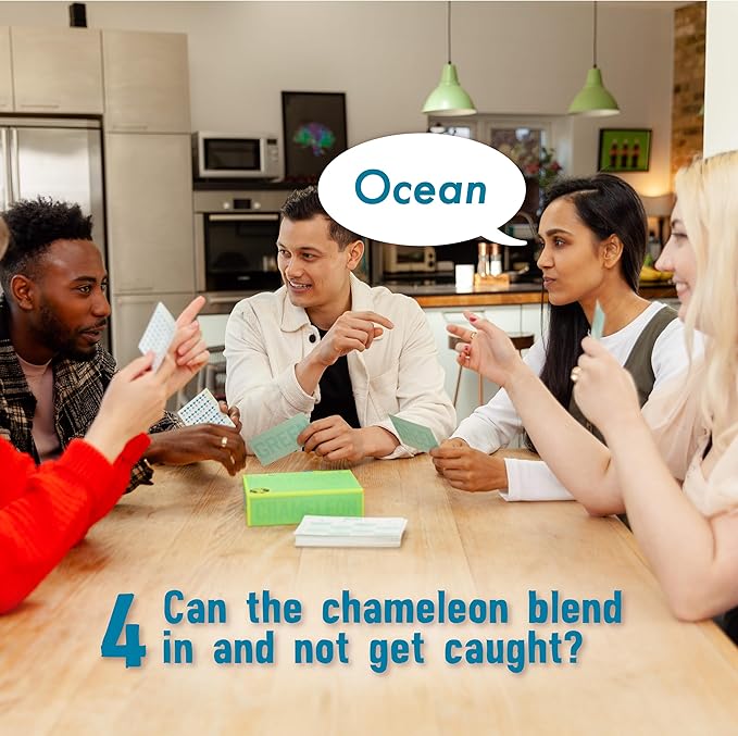 The Chameleon: Award-Winning Bluffing Board Game for Family, Adults & Friends | Includes 80 Extra Secret Words | Who is The Imposter? Nirvana Guru