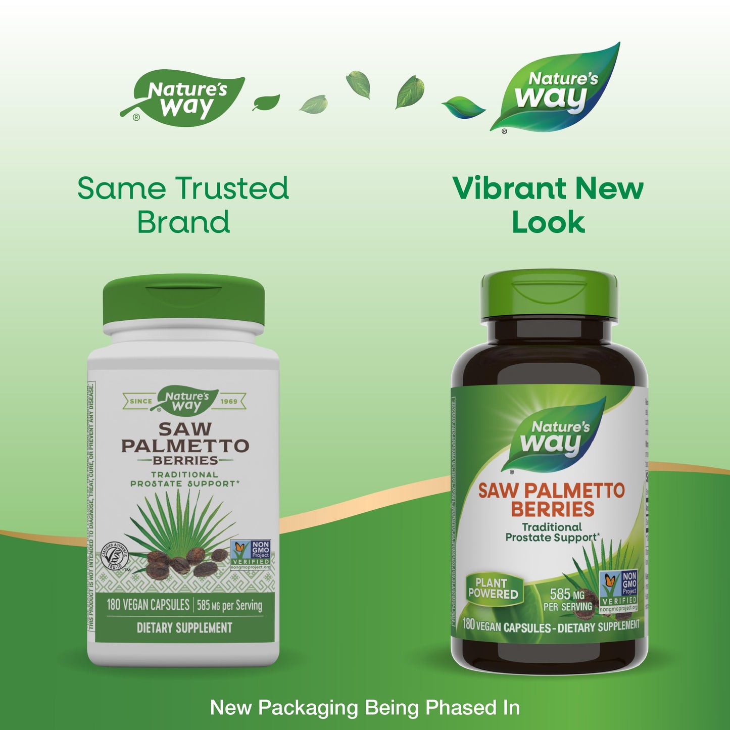 Nature's Way Saw Palmetto Berries, Traditional Prostate Support*, 585 mg per Serving, Non-GMO Project Verified, Vegan, 180 Capsules (Packaging May Vary) - Nirvana Guru