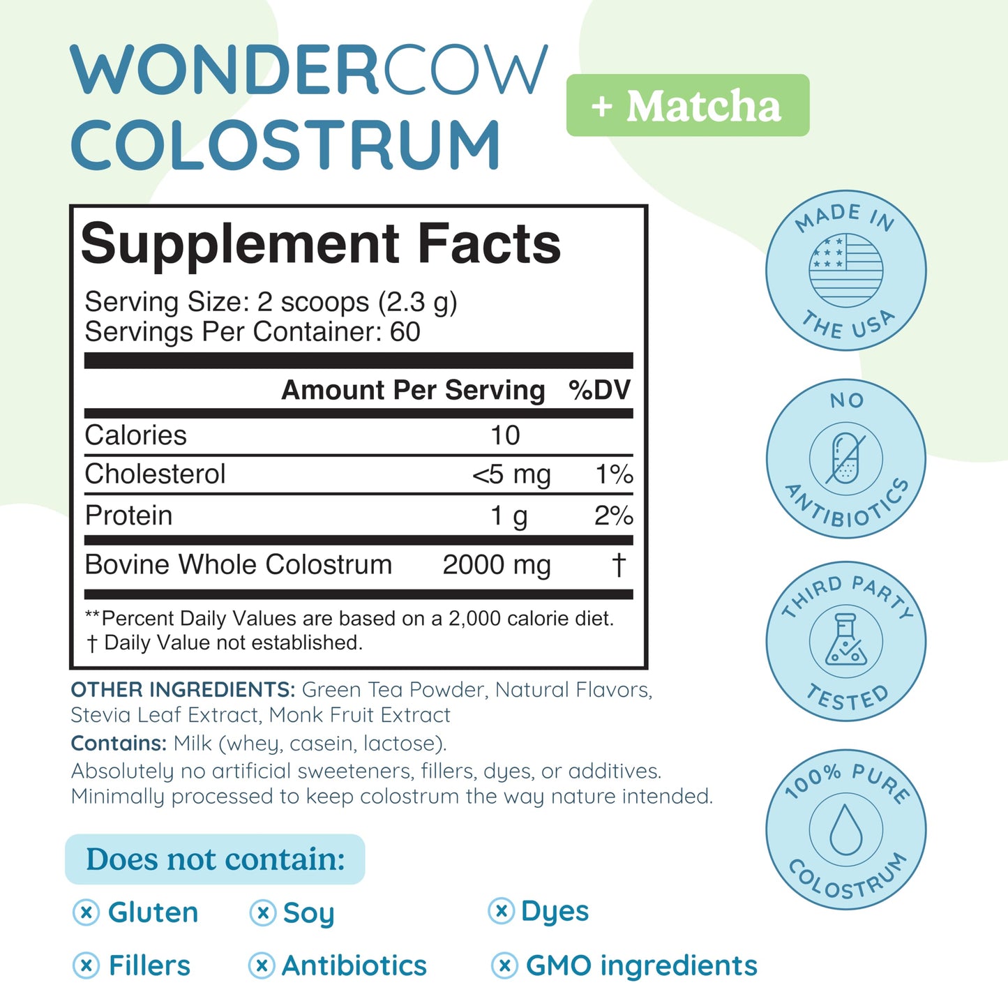 Colostrum Supplement Powder for Gut Health, Immune Support, Muscle Recovery & Wellness | Natural IgG Pure Whole Bovine Colostrum Superfood, Unflavored, 60 Servings Nirvana Guru