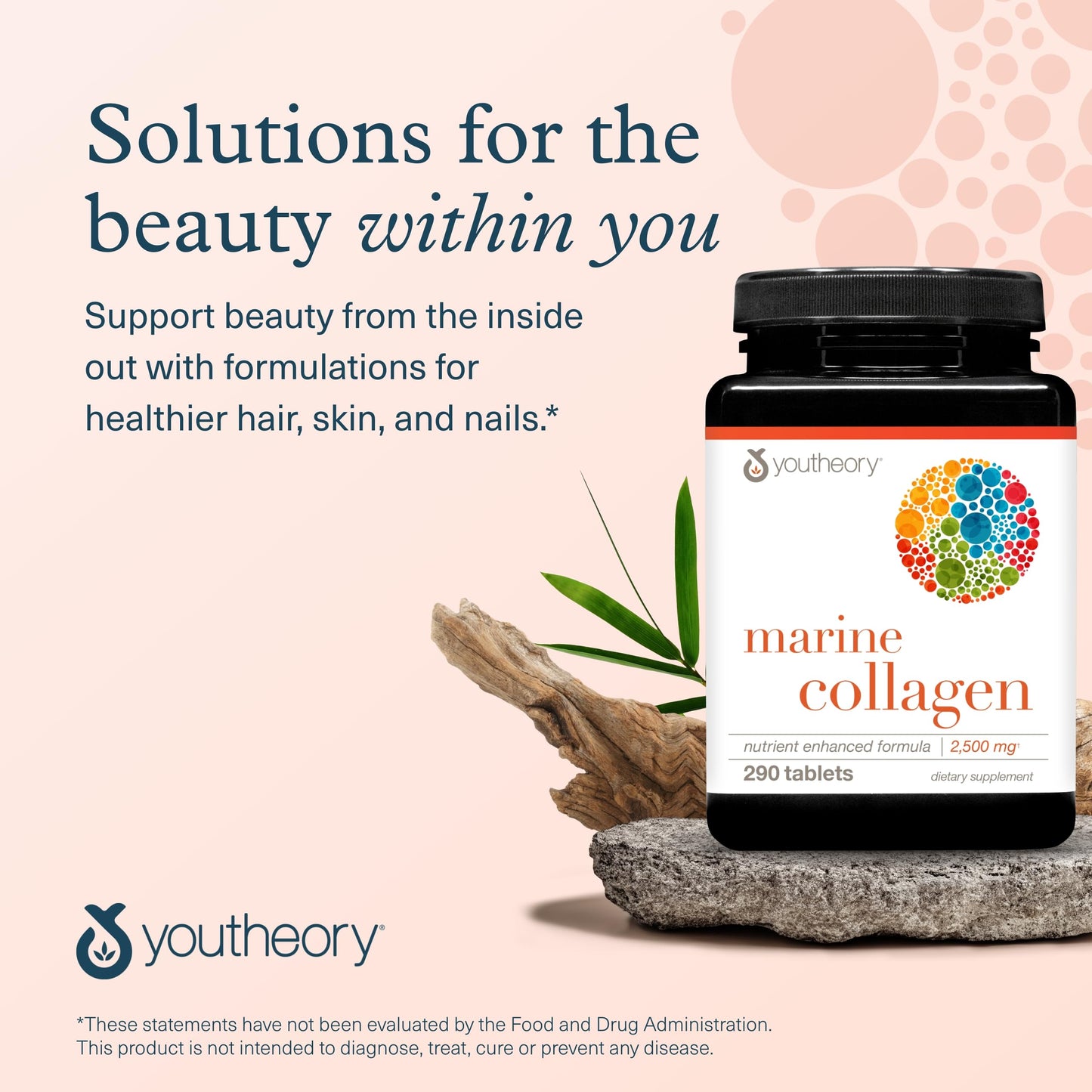 Youtheory Marine Collagen - 2,500 mg Hydrolyzed Collagen - Supports Skin* - Fish-Sourced Collagen - with Vitamin C, A, C, E, B6, B12 & More - Highly Digestible and Absorbable - 290 Tablets - Nirvana Guru