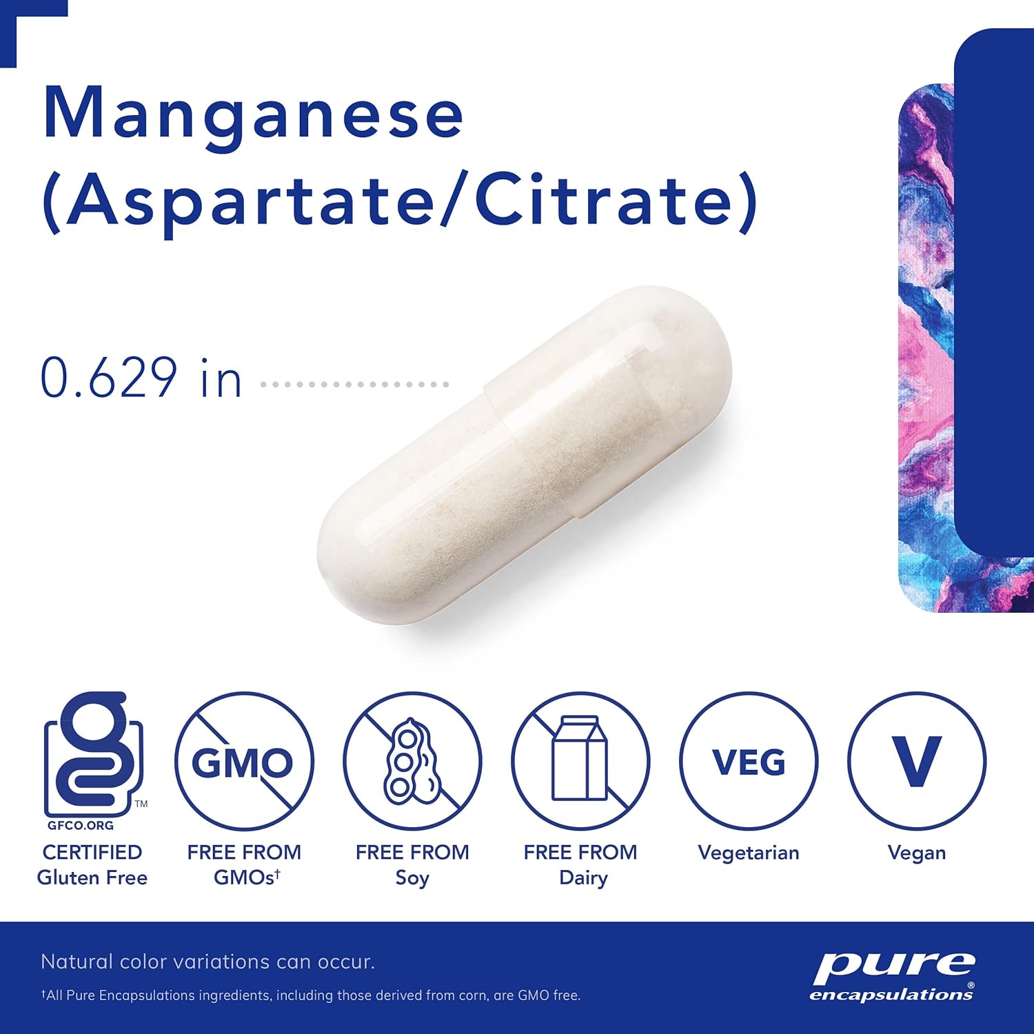 Pure Encapsulations Manganese (Aspartate/Citrate) | Hypoallergenic Trace Mineral Supplement for Connective Tissue and Bones | 60 Capsules - Nirvana Guru