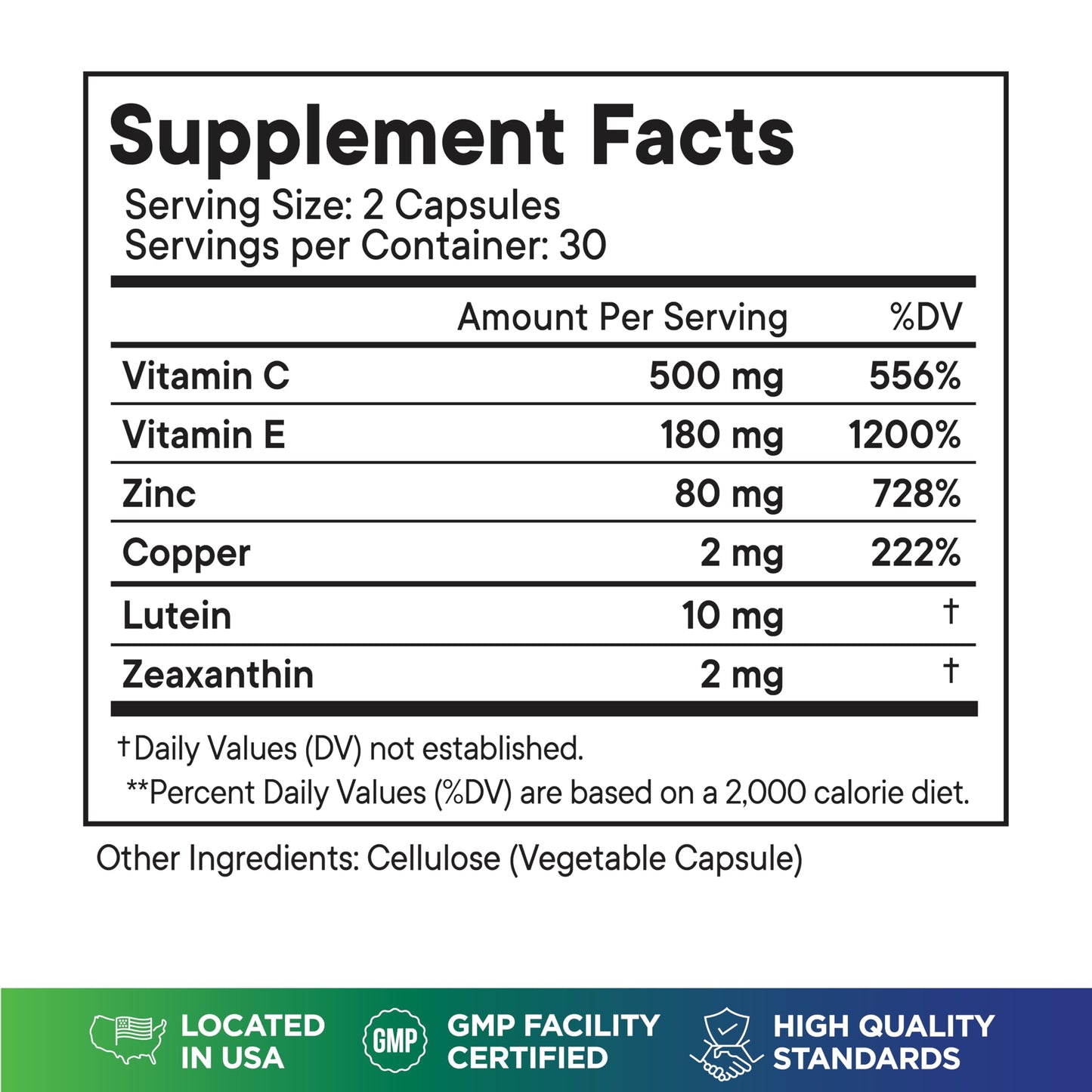 AREDS 2 Eye Vitamin & Mineral Supplement, Contains Lutein, Vitamin C, Zeaxanthin, Zinc & Vitamin E with Added Copper - 120 Count Nirvana Guru