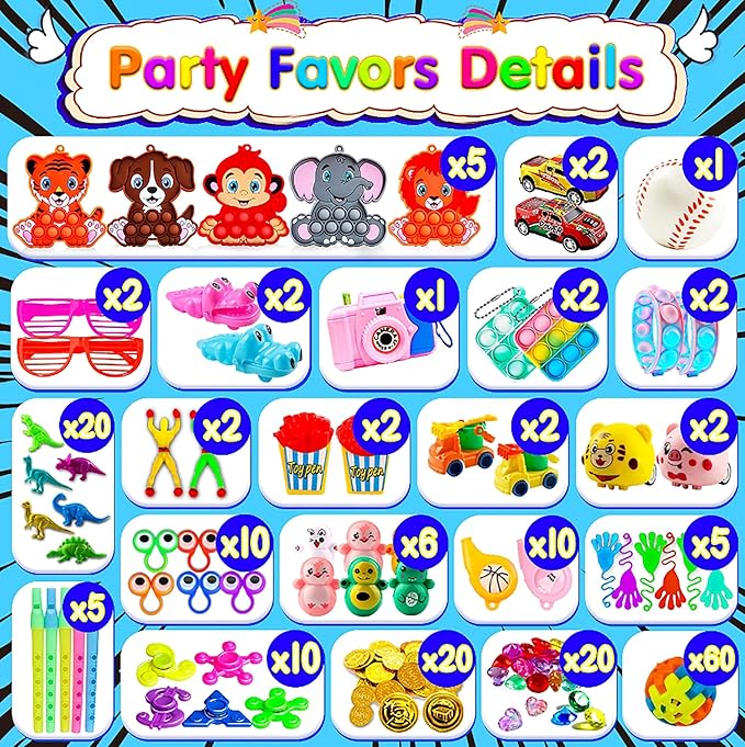 1000 PCS Party Favors for Kids, Fidget Toys Bulk, Goodie Bags Stuffers for Kids, Birthday Gifts, Prize Treasure Box Toys for Classroom, Pinata Stuffers, Carnival Prizes Nirvana Guru