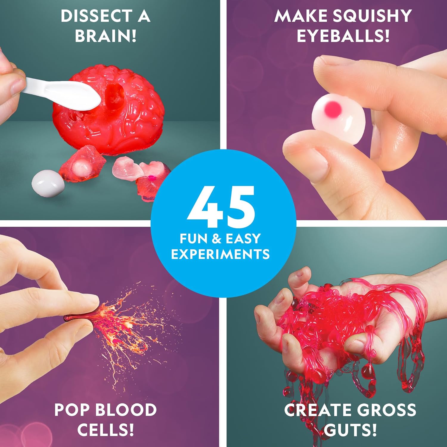 NATIONAL GEOGRAPHIC Gross Science Kit - 45 Gross Science Experiments- Dissect a Brain, Make Slime, Creepy STEM Project Gifts for Boys and Girls, Halloween Activities for Kids 8-12 Nirvana Guru