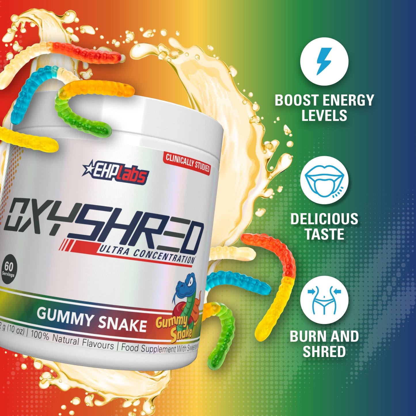 EHP Labs OxyShred Pre Workout Powder - Preworkout Powder with L Glutamine & Acetyl L Carnitine, Energy Boost Drink - Mango, 60 Servings Nirvana Guru