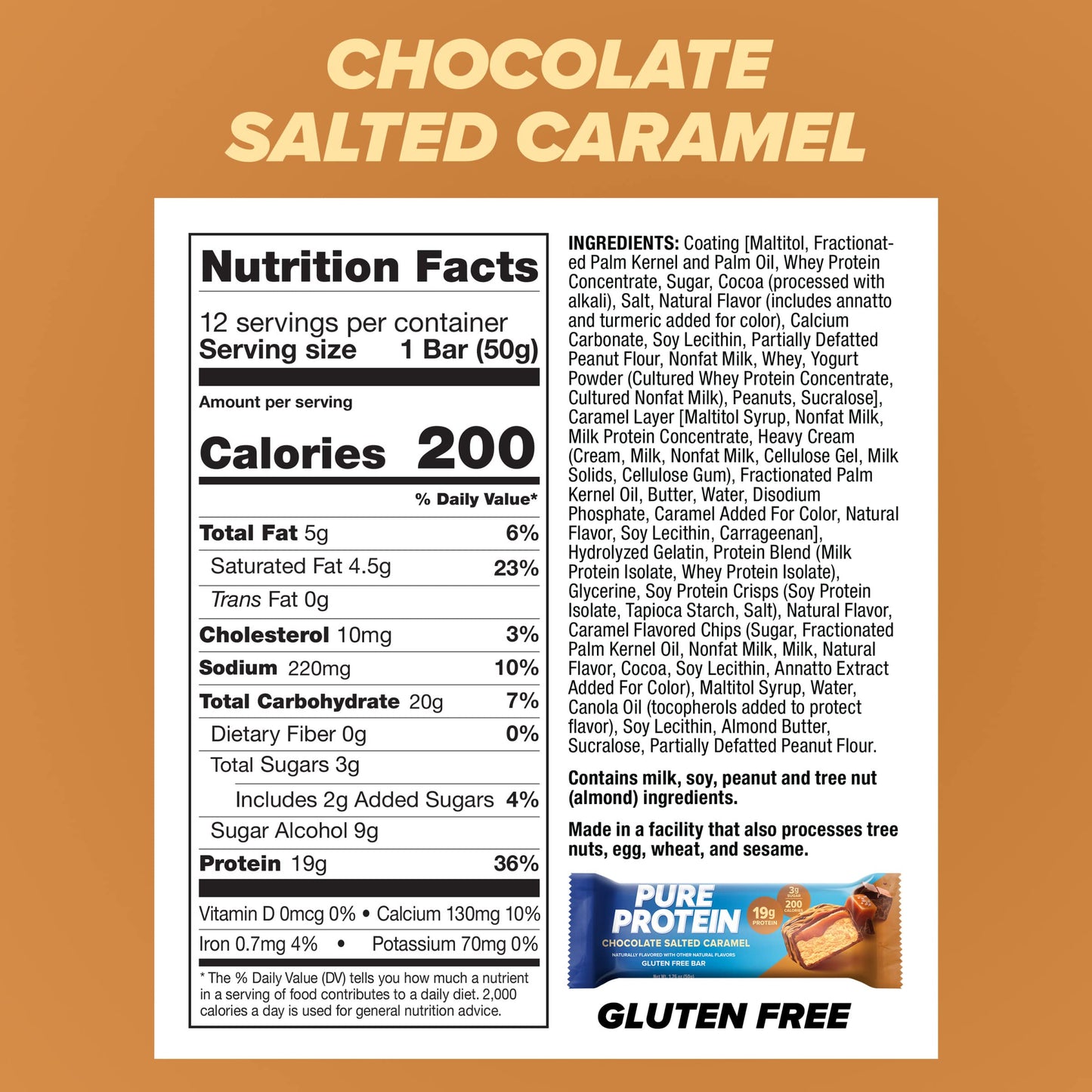 Pure Protein Bars, High Protein, Nutritious Snacks to Support Energy, Low Sugar, Gluten Free, Chocolate Deluxe, 1.76 oz., 12 Count(Pack of 1) (Packaging may vary)