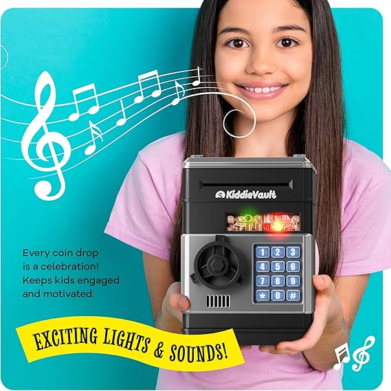 Piggy Bank for Kids - Electronic Money Saving Box w/Code- ATM Safe - Toy Coin Bank - Boys Toys for Age 3, 4, 5, 6, 7, 8, 9 - Birthday Gifts for 8, 9, 10, 11, 12 Year Old Boy and Girl nirvanaguru