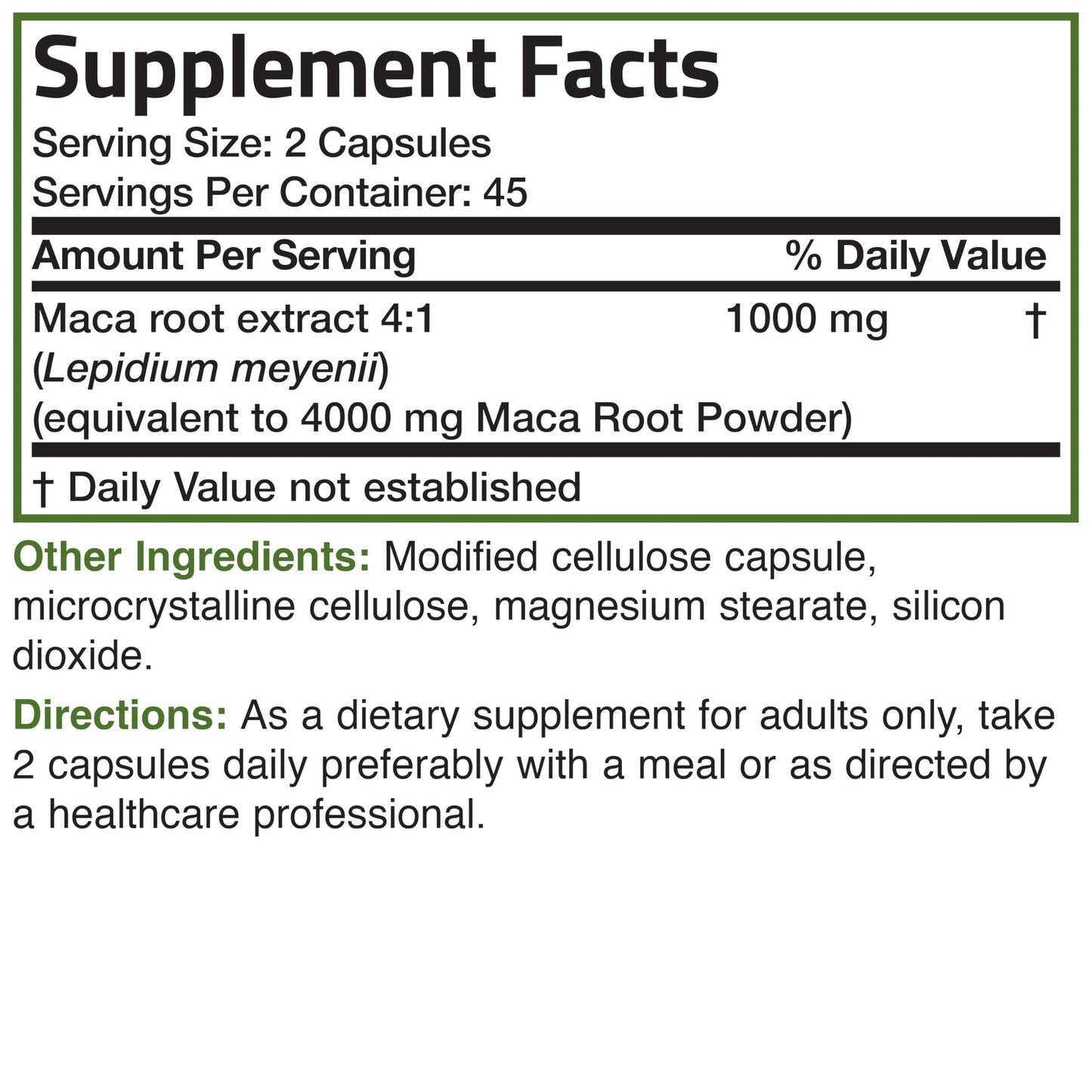 Bronson Maca Root Extra Lepidium Meyenii, Non-GMO, 120 Vegetarian Capsules