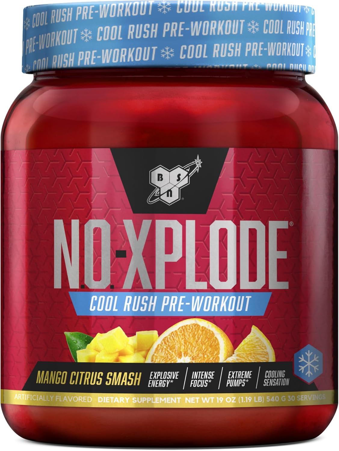 BSN N.O.-XPLODE Pre Workout Powder, Energy Supplement for Men and Women with Creatine and Beta-Alanine, Flavor: Fruit Punch, 30 Servings Nirvana Guru