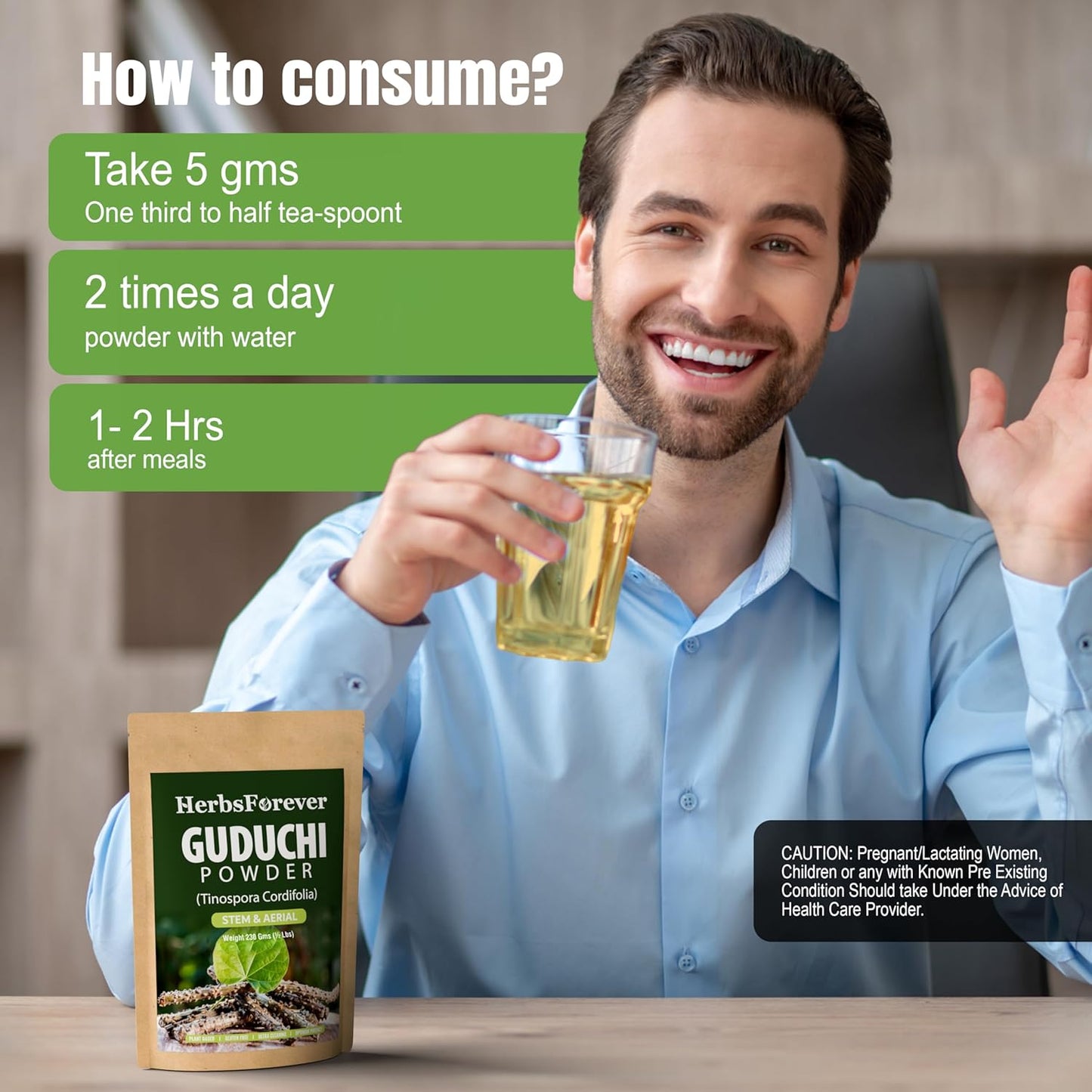 Guduchi Powder | Tinospora Cordifolia | Ayurvedic Herbal Supplement | Natural & Pure | Non-GMO, Vegan | 230 GMS | Traditional Herb for Everyday Wellness Nirvana Guru