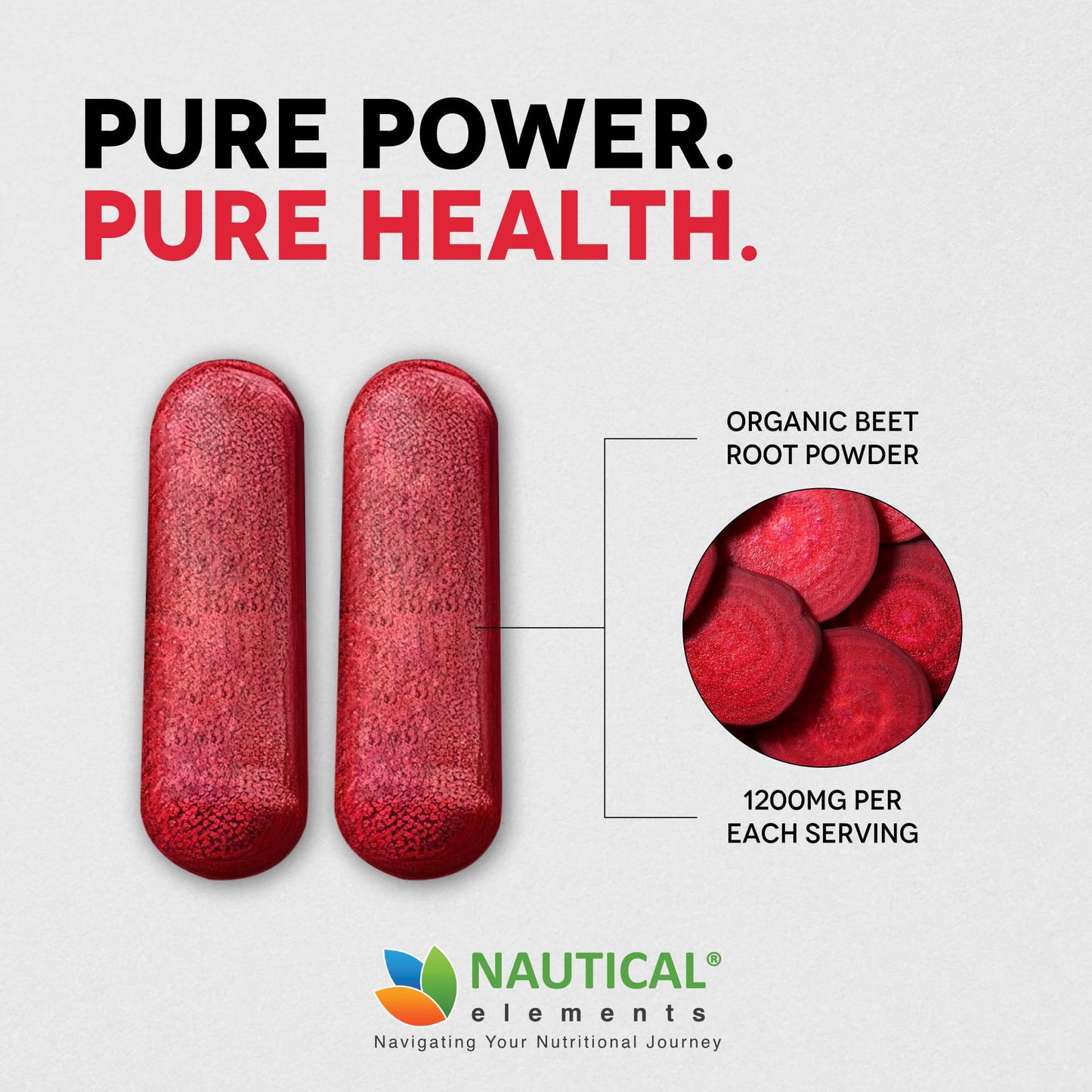 Beet Root Capsules - 1200mg Per Serving - 120 Beet Root Powder Capsules - Beetroot Powder Supports Blood Pressure, Athletic Performance, Digestive, Immune System (Pure, Non-GMO & Gluten Free