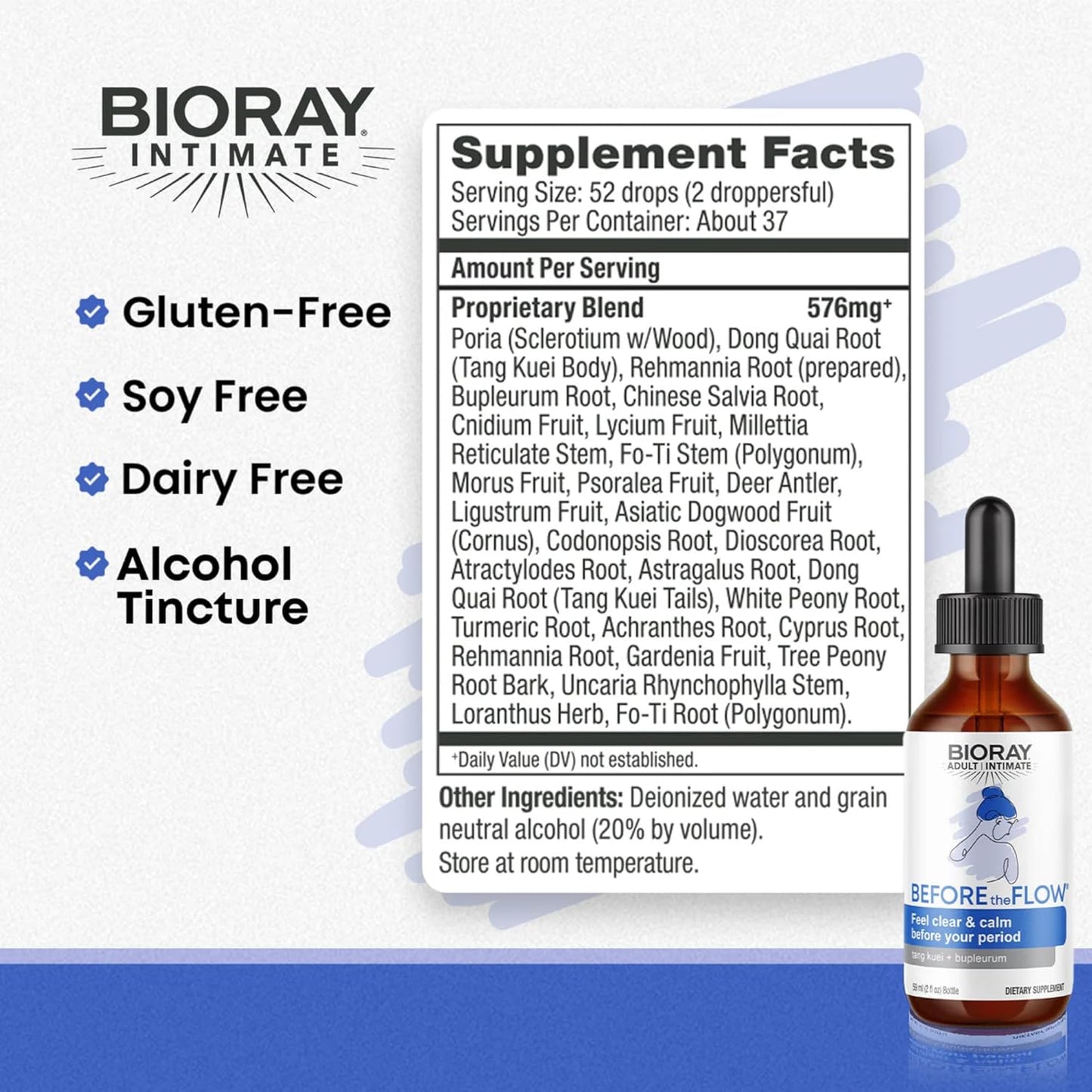 BIORAY Intimate Before The Flow - 2 fl oz - Diminishes Normal Symptoms of PMS - Non-GMO, Gluten Free Nirvana Guru