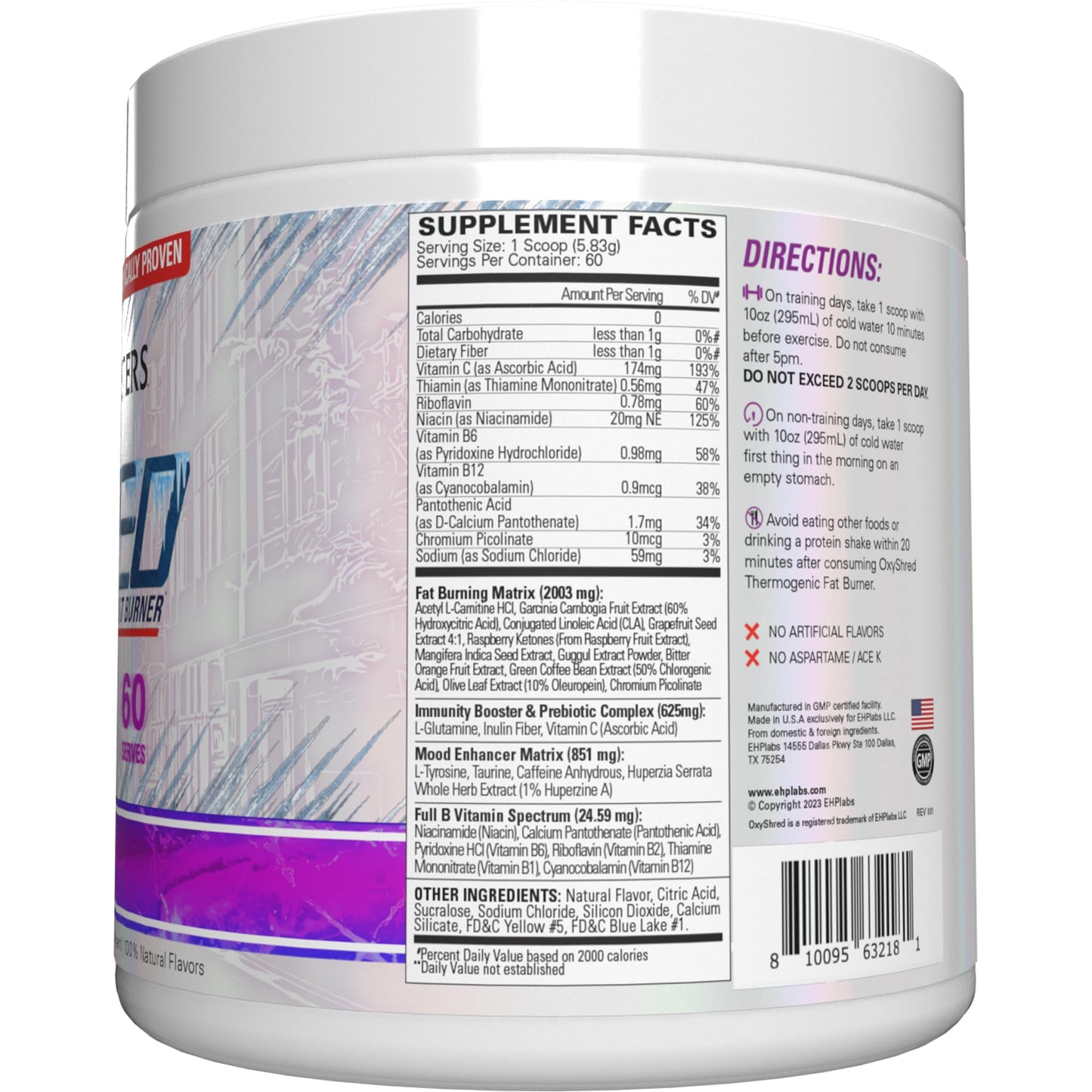 EHP Labs OxyShred Pre Workout Powder - Preworkout Powder with L Glutamine & Acetyl L Carnitine, Energy Boost Drink - Mango, 60 Servings Nirvana Guru