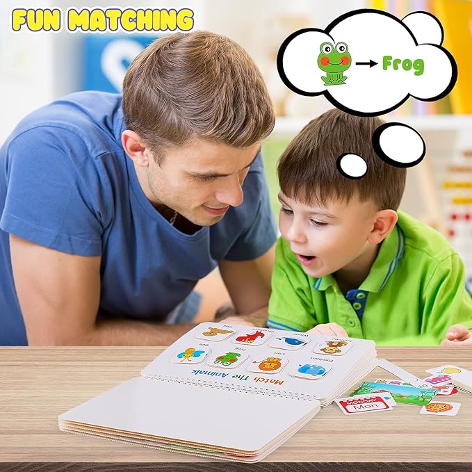 Huijing Montessori Preschool Learning Activities Busy Book - Workbook Activity Binder / Toys for Toddlers, Autism Learning Materials and Tracing Coloring Book nirvanaguru