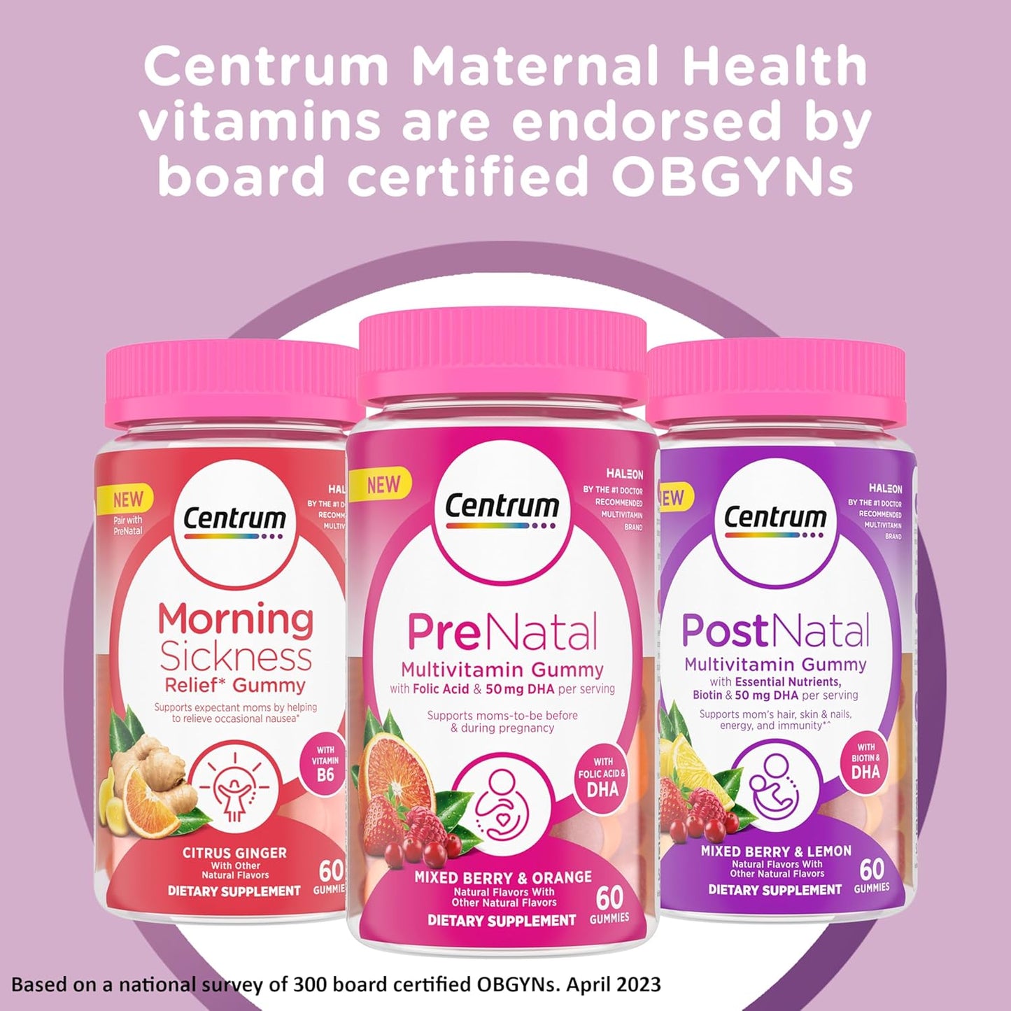 Centrum Prenatal Multivitamin Gummies with DHA and Folic Acid, Mixed Berry and Orange Flavors - 60 Count, 30 Day Supply Nirvana Guru