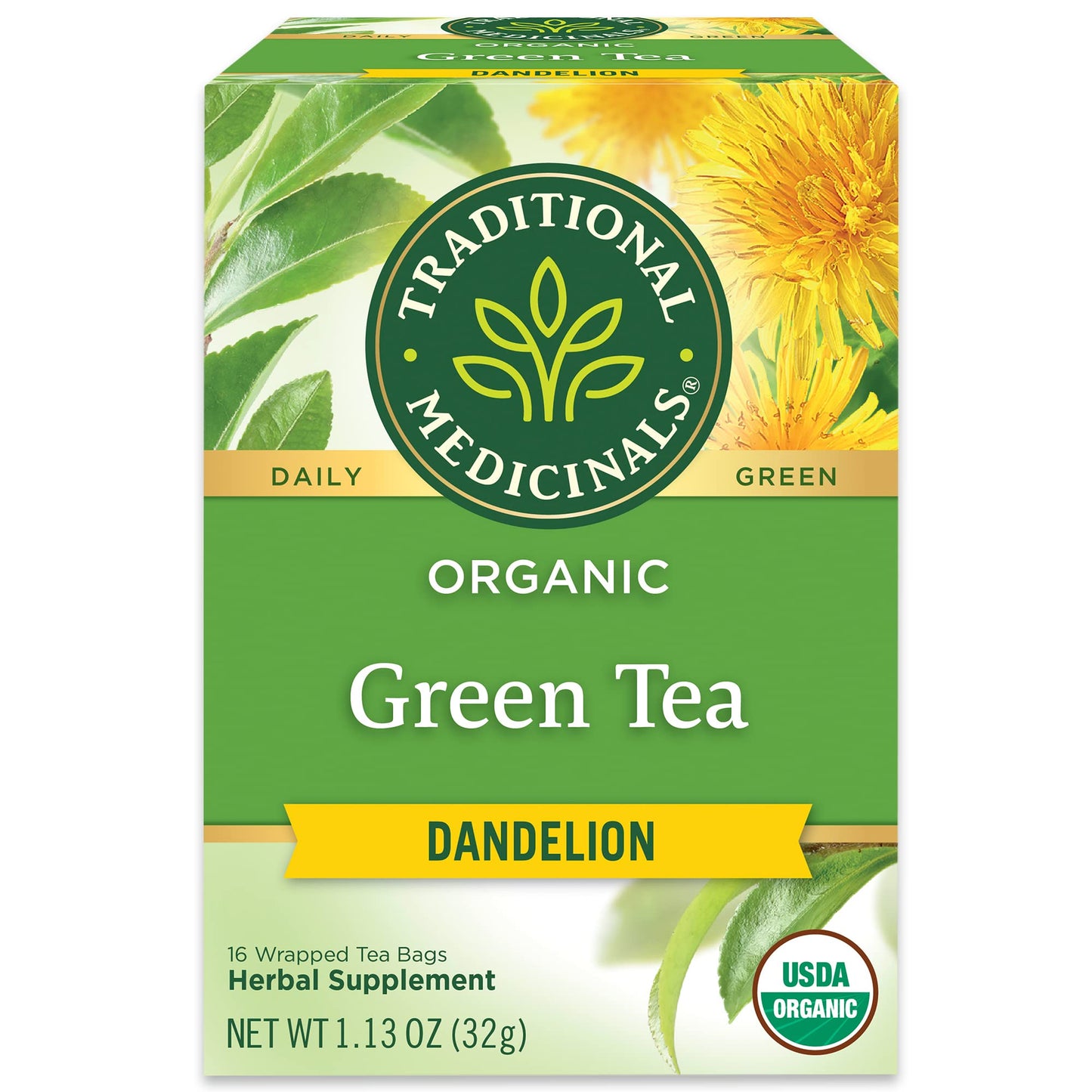 Traditional Medicinals Tea, Organic Green Tea Matcha, Genmaicha, Supports Health, 96 Tea Bags (6 Pack) - Nirvana Guru