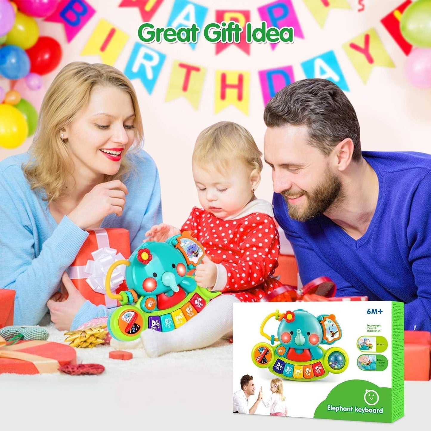 Baby Piano Toy 6 to 12 Months Light Up Music Baby Toys for 0 6 9 12 18 Months Early Learning Educational Piano Keyboard Infant Babies Girl Toy 1 Year Old Boy Girls Gift nirvanaguru