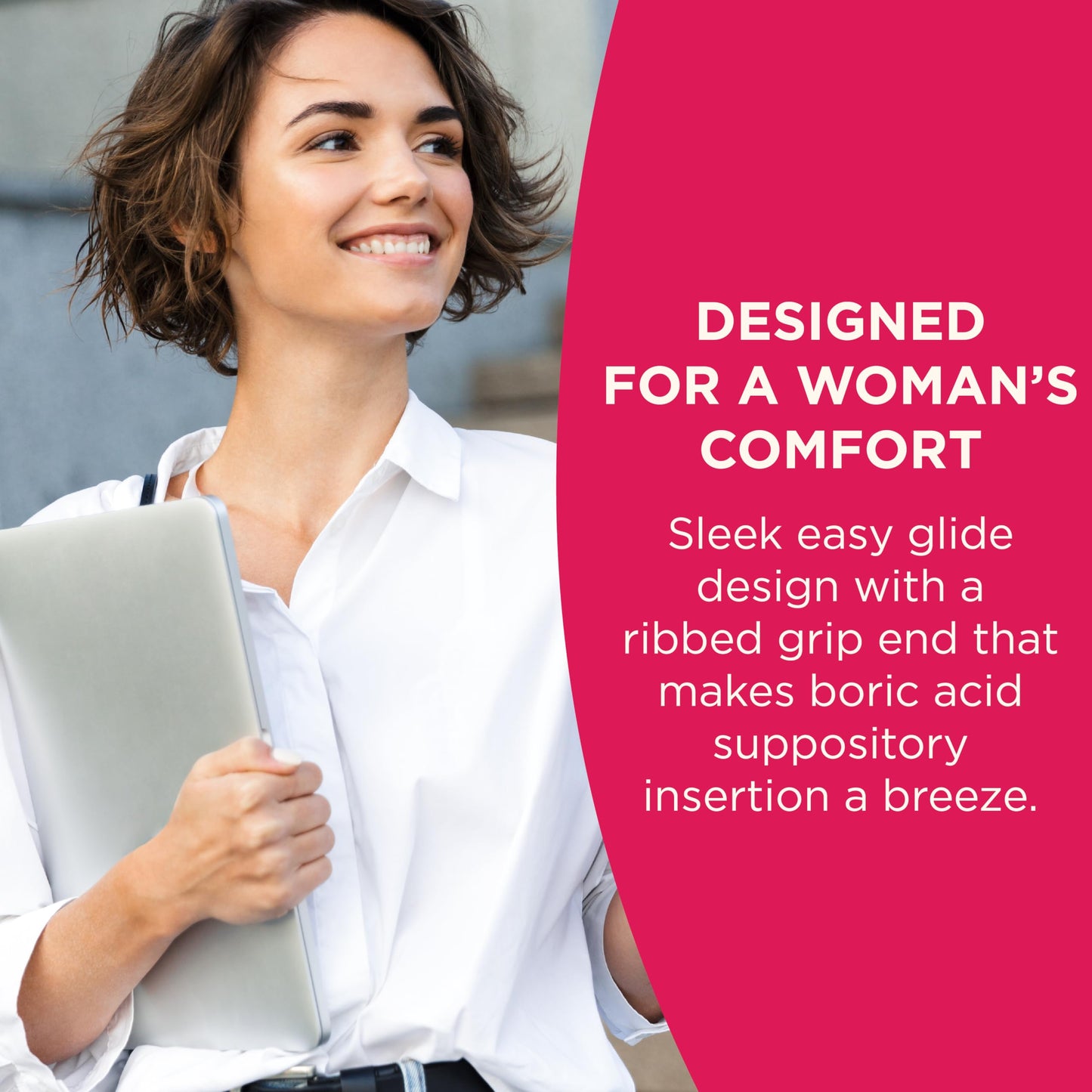 BoriCap - Boric Acid Suppositories for Women - 600 mg - Vaginal Health, Itch & Odor - Natural - Feminine Care - by Heale - Women Owned - Made in The USA - 90 Capsules