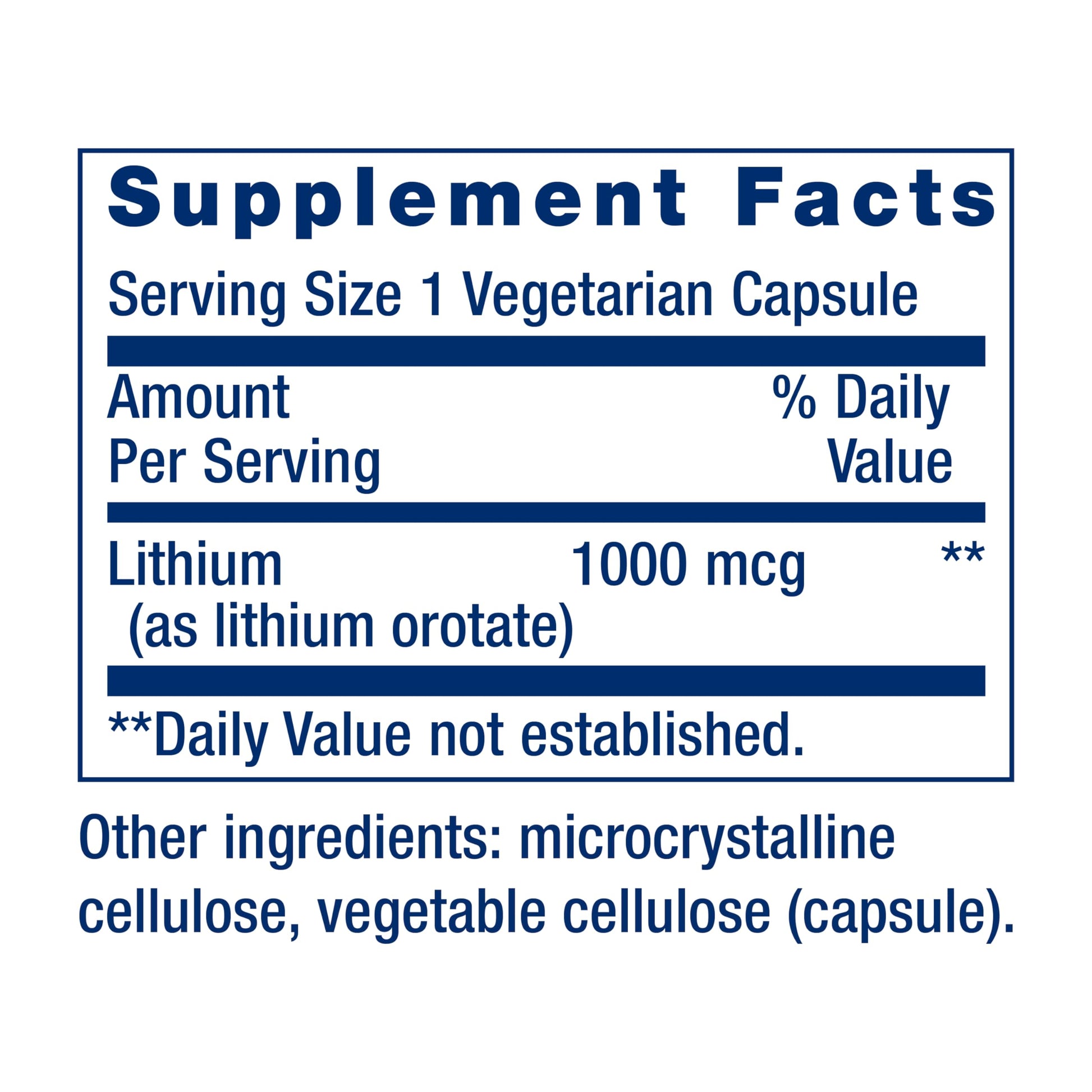 Life Extension Lithium 1000 mcg - for Brain Health, Anti-Aging & Longevity - Memory & Cognition, Mood Support Supplement -Once Daily - Gluten-Free, Non-GMO - 100 Count - Nirvana Guru