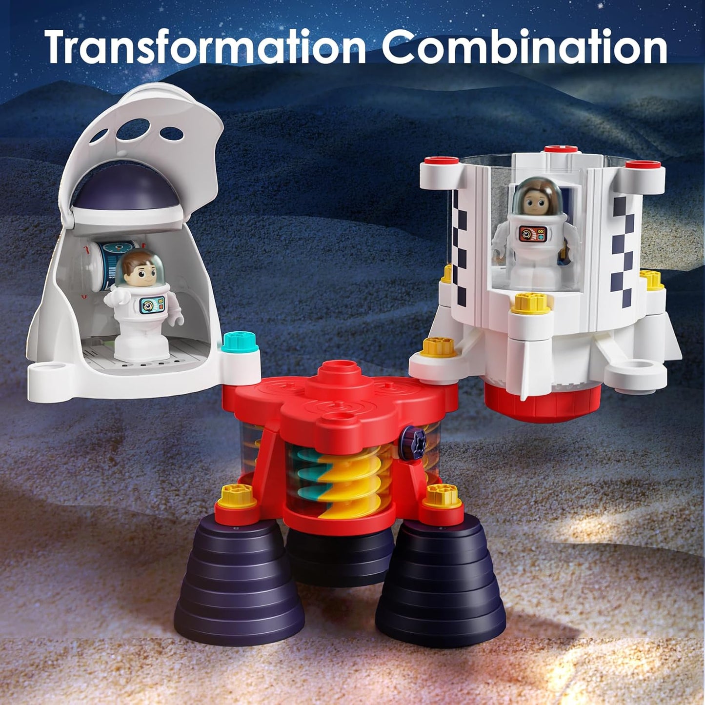 iPlay, iLearn Rocket Space Toys, Kids Spaceship Playset W/Space Shuttle, 2 Astronauts, Educational STEM Take Apart Outer Space Adventure W/Electric Drill, Gift for 3 4 5 6 7 8 Year Old Boy Girl Nirvana Guru