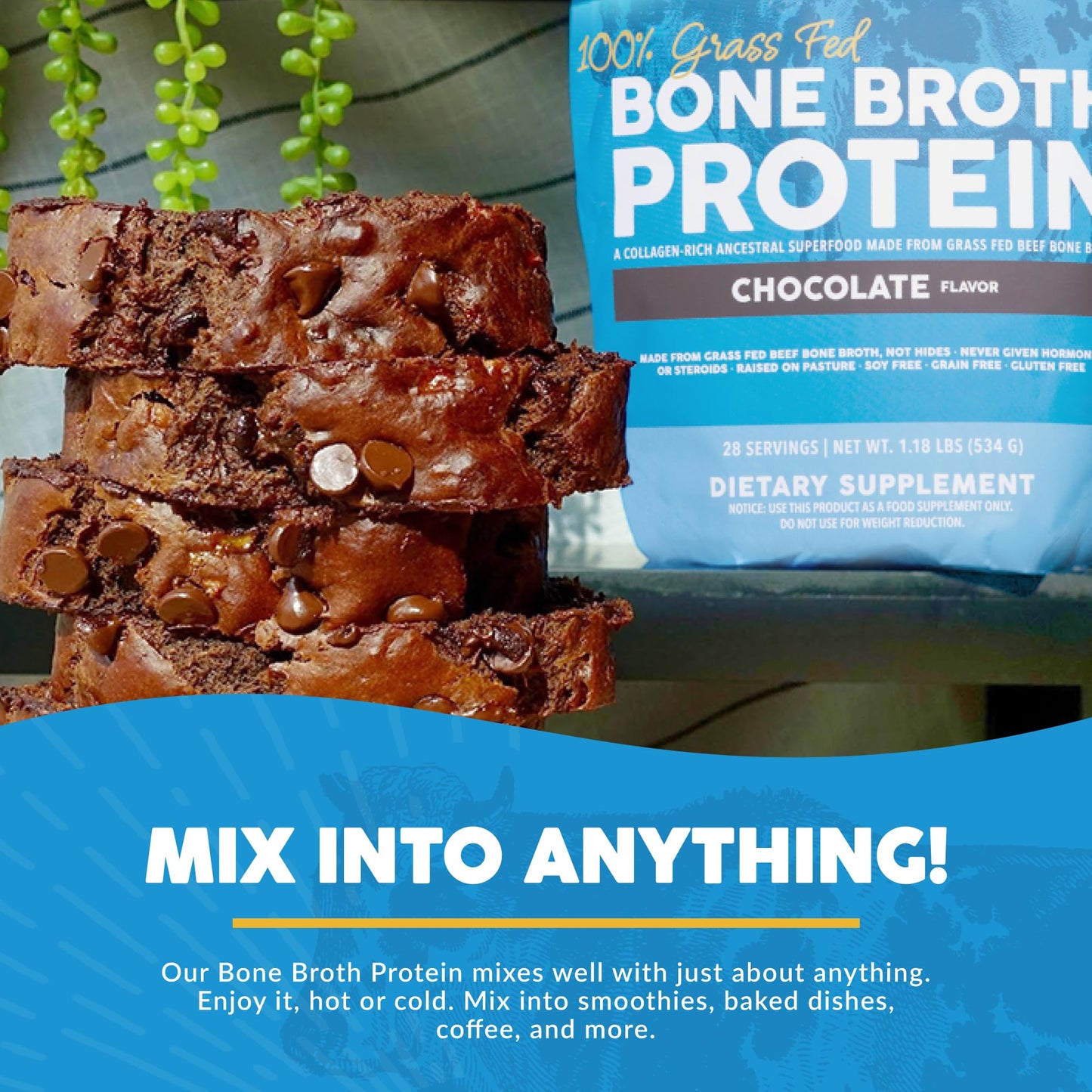 Paleovalley 100% Grass Fed Beef Bone Broth Protein Powder - Rich in Collagen Peptides for Hair, Skin, Gut Health, Bone and Joint Support - 28 Servings, 15g Protein Per Serving - No Gluten or GMOs - Nirvana Guru