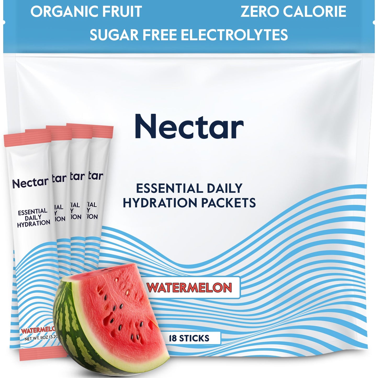 Nectar Hydration Packets - Electrolytes Powder Packets - Sugar Free & 0 Calorie - Organic Fruit Liquid Daily IV Hydrate Packets for Dehydration Relief & Rehydration (Tropical 30 Pack) - Nirvana Guru