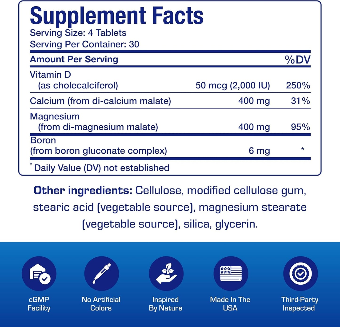 Calcium Magnesium D3 Bone Supplement for Women - Clinical Bone Strength Supplement with Magnesium Calcium Vitamin D3 & Boron Complex for Bone Maintenance - 120 Count Nutra Cal 1:1 Nirvana Guru