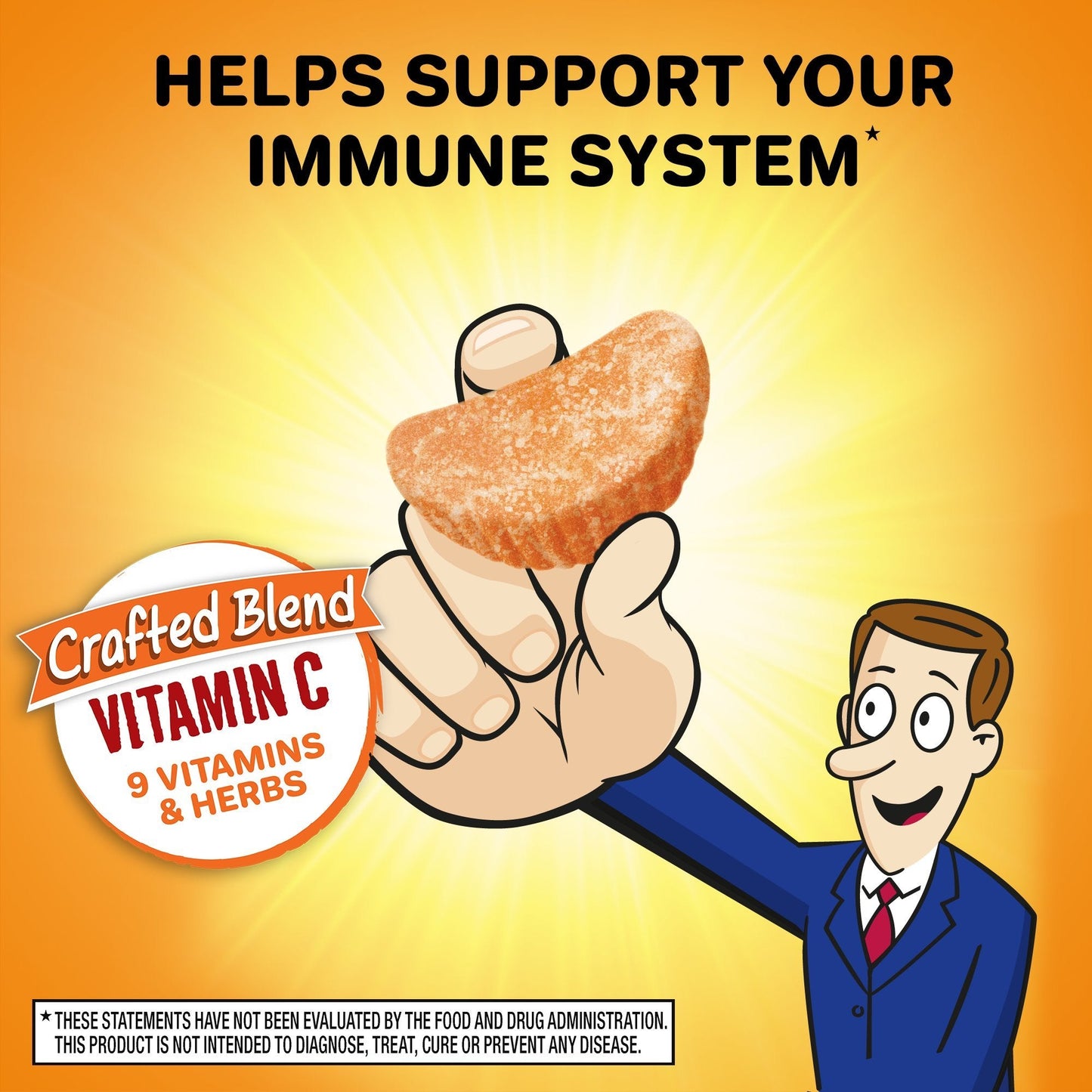 Airborne 750mg Vitamin C Immune Support Supplement Gummies for Adults, Zesty Orange Flavor, Gluten Free Crafted Blend with Powerful Antioxidants Vitamins C & E, 42 Gummies (2 Pack) Nirvana Guru