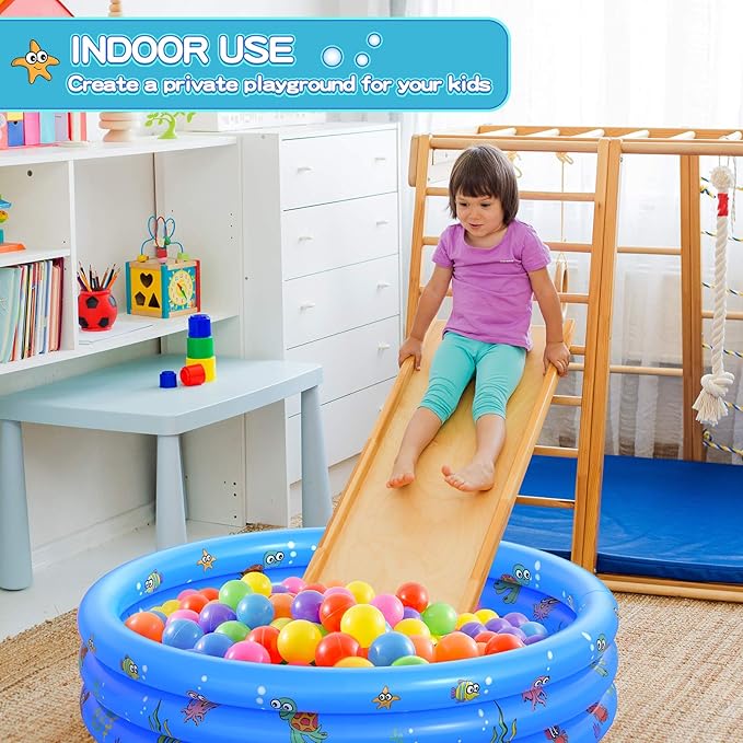 Garden Round Inflatable Baby Swimming Pool, Portable Inflatable Child/Children Little Pump Pool,Kiddie Paddling Pool Indoor&Outdoor Toddler Water Game Play Center for Kids/Girl/Boy nirvanaguru